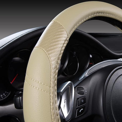 CAR PASS Line Rider Microfiber Leather Sporty Steering Wheel Cover Universal - Image 3