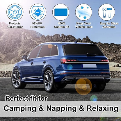 TINGLU Window Shades for Audi Q7 SUV 2016-2025 Accessories Side Full Windows - Image 6