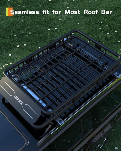64" x 39" Universal Roof Rack Carrier Basket, 200 Lbs Capacity Car Cargo Rack - Image 7