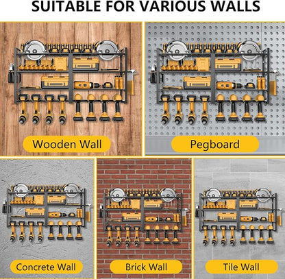 Power Tool Organizer Wall Mount：Heavy Duty Drill Holder Rack - Image 6