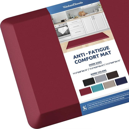 KitchenClouds Kitchen Mat Cushioned Anti Fatigue Kitchen Rug 0.8inch Waterproof by KitchenClouds