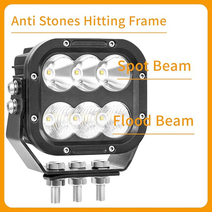LED Light Pods, Offroad Driving Lights 5 Inch 120W 10000lm Off Road LED Work - Image 2