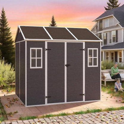 8x7 FT Outdoor Storage Resin Shed by Unknown