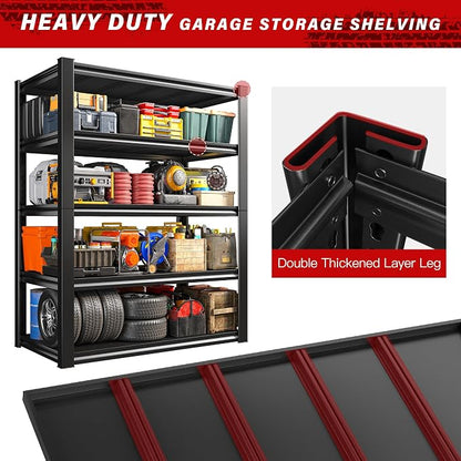 REIBII 40" W Garage Shelving, Heavy Duty Storage Shelves Load 2500LBS, 5-Tier - Image 6