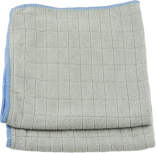 Unger 12” x 12” Microfiber Glass and Mirror Cloths, 2 Pack, Wet and Dry by Unger