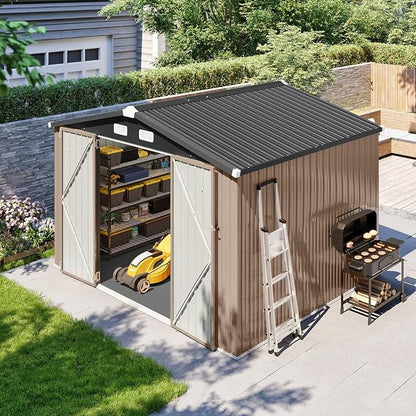 10x8 FT Outdoor Metal Storage Shed - Image 8