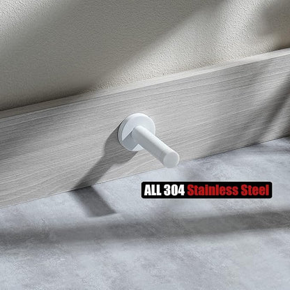 JQK Door Stopper White, 304 Stainless Steel Thicken 1mm Sound Dampening Door - Image 5