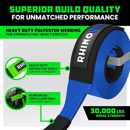 Rhino USA Recovery Tow Strap - Image 2