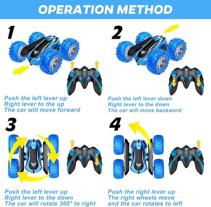 KKONES Remote Control Car, 2.4GHz Double Sided 360° Flips Rotating Electric - Image 2