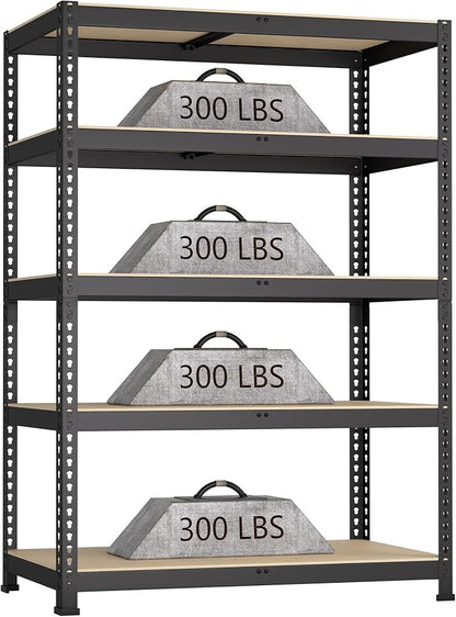 35.5" W x 16" D x 71" H Adjustable Garage Storage Shelves by BuxWellBang
