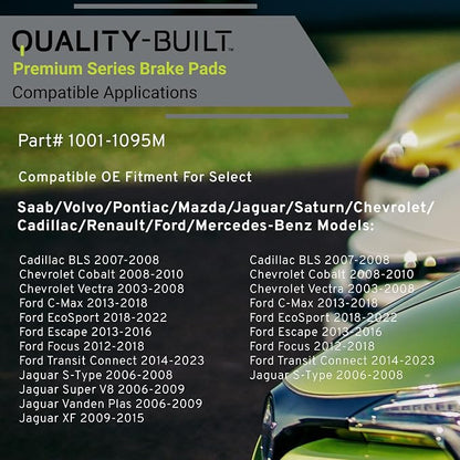 Premium Semi-Metallic Rear Brake Pads Compatible - Image 3