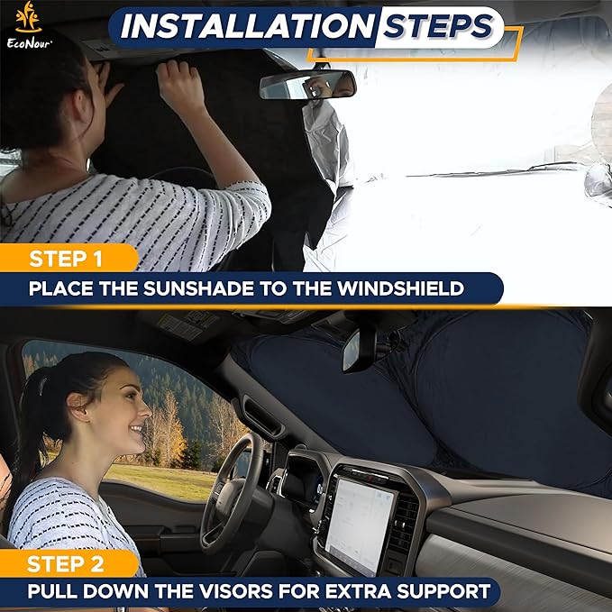 EcoNour Truck Windshield Sun Shade - Image 6