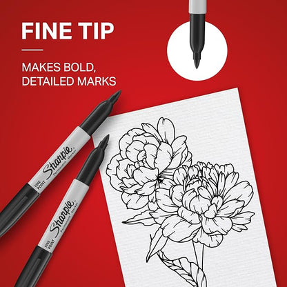 Sharpie Permanent Markers, Fine Tip, & Home, Quick Drying, Fade Resistant - Image 7