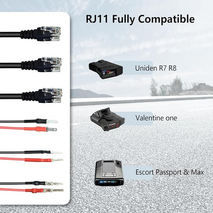 13.8" Radar Detector Hardwire Power Cord, Mirror Wire Plug Kit, - Image 5