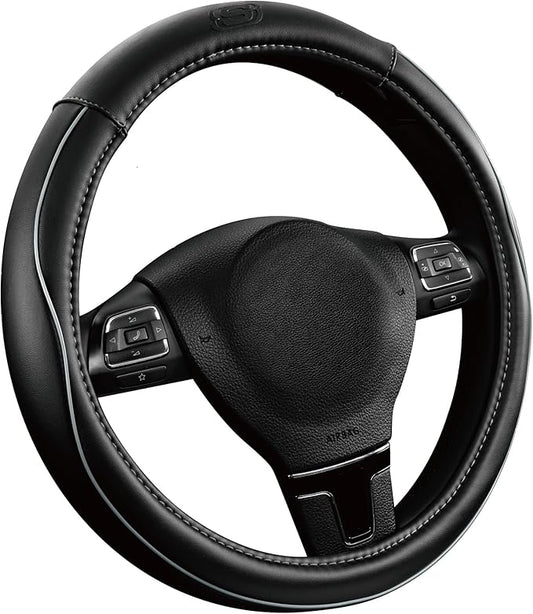Skechers Memory Foam Steering Wheel Cover, Piping Microfiber Leather Steering by Skechers