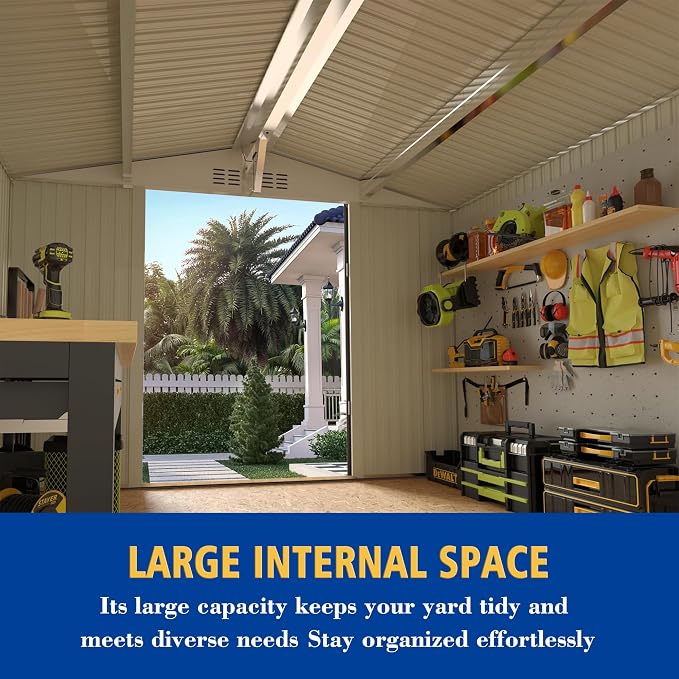 8X10 FT Outdoor Storage Shed - Image 7