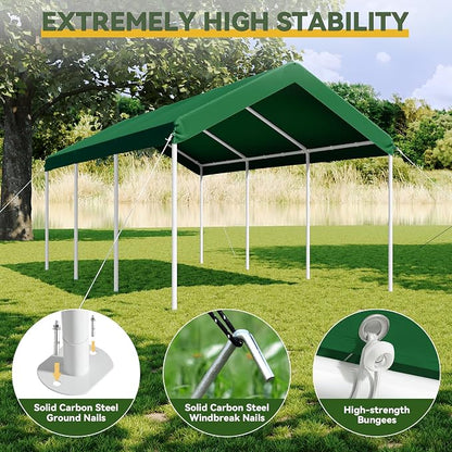 Aoxun 10x20 ft Heavy Duty Carport - Image 6