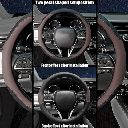 Steering Wheel Cover Standard Size Medium 14.5-15 inch, Breathable Microfiber - Image 3