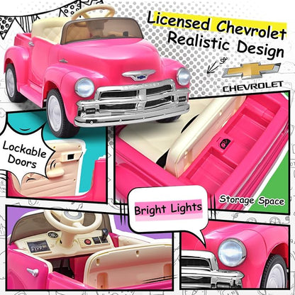 Joywhale 12V Kids Ride on Car Licensed Chevrolet 3100 Pickup Battery Powered - Image 5