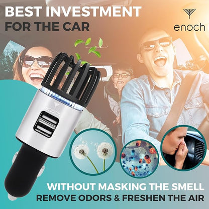 Enoch Car Air Purifier Premium Air Ionizer - 12V Plug-In Ionic Ozone Deodorizer - Image 4