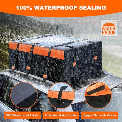 MeeFar Rooftop Cargo Carrier Car Roof Bag 21 Cubic Feet 100% Waterproof Car Top - Image 6