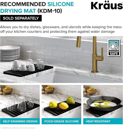 KRAUS Kore 57-inch Undermount Workstation 16 Gauge Single Bowl Stainless Steel - Image 18
