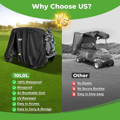 10L0L 4 Passenger Golf Cart Cover - Image 5