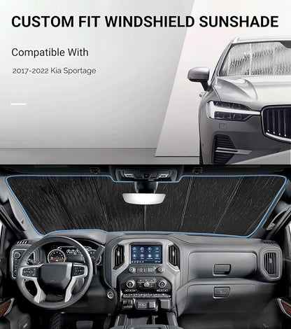 Windshield Sun Shade for Kia Sportage 2017-2022, Front Window Sunshade Shield - Image 2