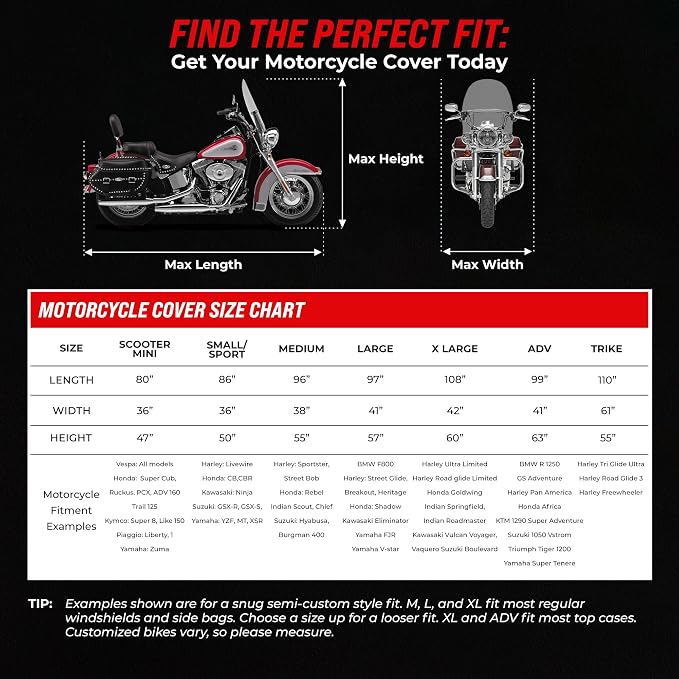 Badass Moto Ultimate Large Adventure Motorcycle Cover Waterproof Outdoor - Image 6