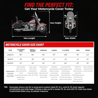 Badass Moto Ultimate Large Adventure Motorcycle Cover Waterproof Outdoor - Image 6