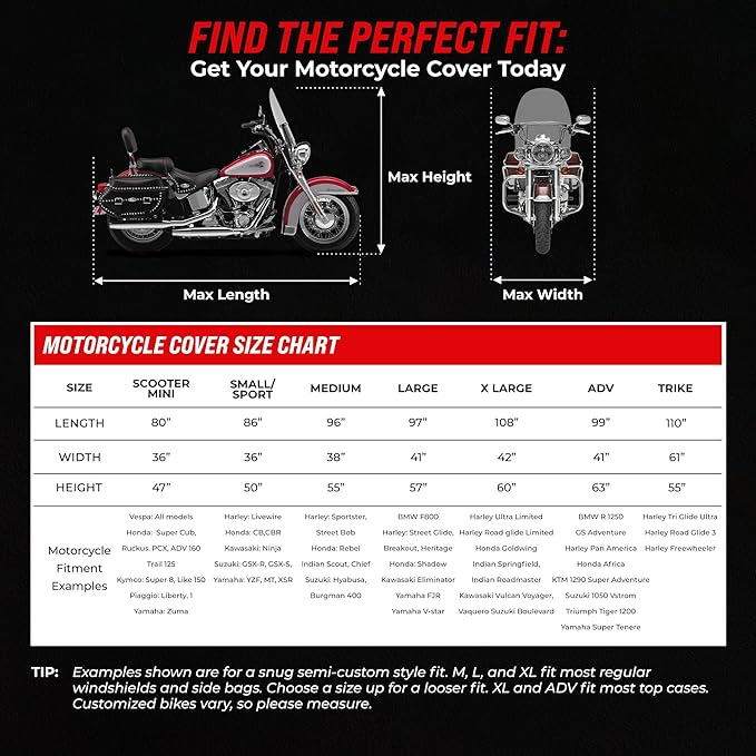 Badass Moto Ultimate Motorcycle Cover Waterproof Outdoor Heavy Duty Durable All - Image 6