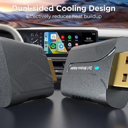 2in1 CarPlay Android Auto Wireless Adapter, Mini Car Play Cars Stick, Fast Auto - Image 3