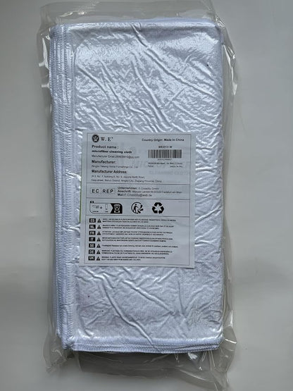 White Microfiber Cleaning Cloth 13"x13", Ultra Soft Absorbent Microfiber - Image 8