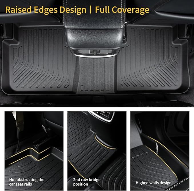 GINOWY-Floor Mats for Acura TLX 2021-2024 2025 All Weather Car Floor Mats TLX - Image 4