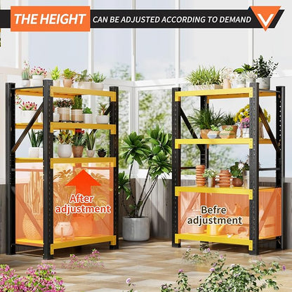 3000LBS Garage Shelving 32" W Garage Shelving Heavy Duty 4-Tier Metal Storage - Image 5