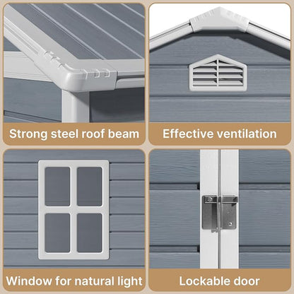 Gizoon 6x4 FT Outdoor Storage Shed - Image 9