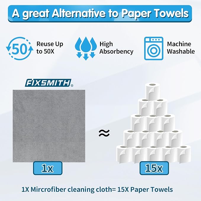 FIXSMITH Shop Towels, Microfiber Towels - Image 5