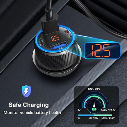 5 Pack USB C Car Charger, 4-Port 65W Car Power Adapter - Image 3