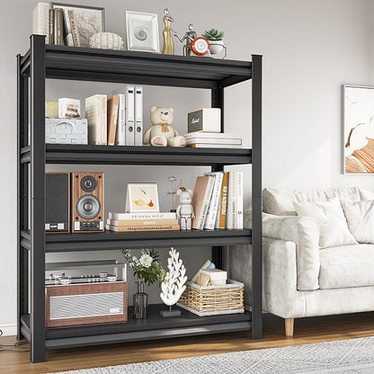 4-Tier Heavy Duty Metal Shelves, Industrial Style, Heavy-Duty Garage Storage - Image 2
