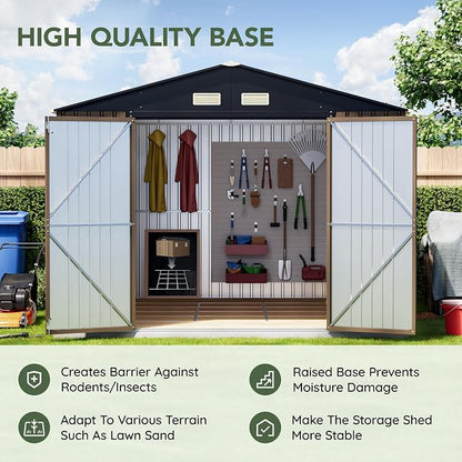 10x10 FT Outdoor Metal Storage Shed - Image 3