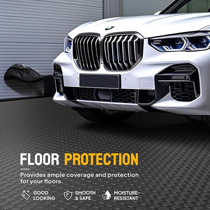 TUFFIOM 7.5 x 17 FT Garage Floor Mat, Thickened Coin Plate PVC Garage Mats - Image 2