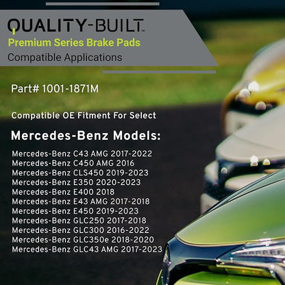 Premium Semi-Metallic Front Brake Pads Compatible - Image 3