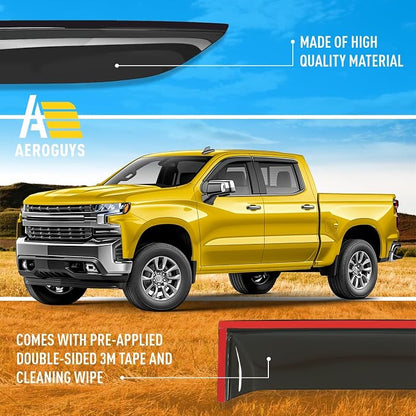 Extra Durable Window Deflectors Tape-On Window Visors Rain Guards Fit - Image 6