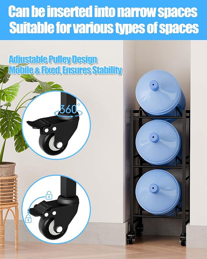 5 Gallon Water Jug Holder, Movable 3 Tier Heavy Duty Water Rack - Image 6