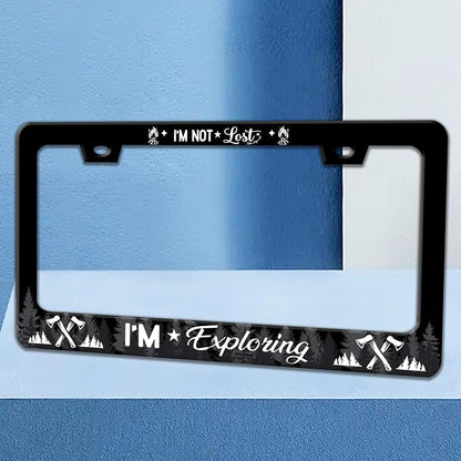 I'm Not Lost I'm Exploring License Plate Frame Adventure Forest License Plate - Image 2