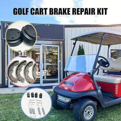 Golf Cart Brake Drums Kit with Brake Shoes & Springs - Image 4