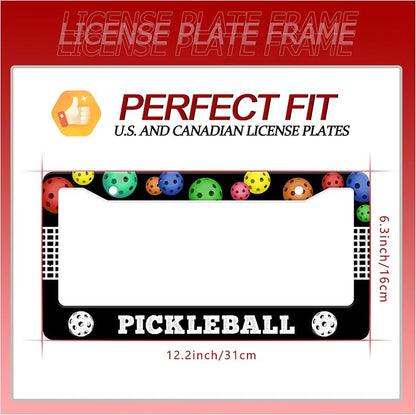Personalized License Plate Frame Pickleball Stainless Steel Accessory Colored - Image 2