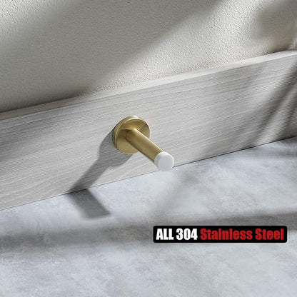 JQK Door Stopper Gold, 304 Stainless Steel Thicken 1mm Sound Dampening Door - Image 4