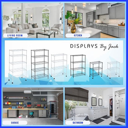 3 Tier Wire Shelving Unit Storage Rack, Metal Heavy Duty Utility Organizers - Image 8