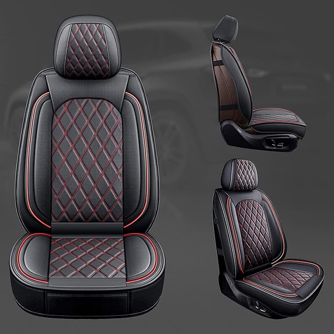MIROZO Ram Seat Covers Full Set, Faux Leather Truck Seat Covers Compatible - Image 9